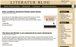 Screenshot: Buchbesprechungen im Literatur Blog