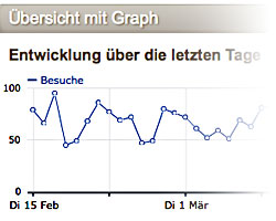 Screenshot Ausschnitt der Webanalyse mit Piwik