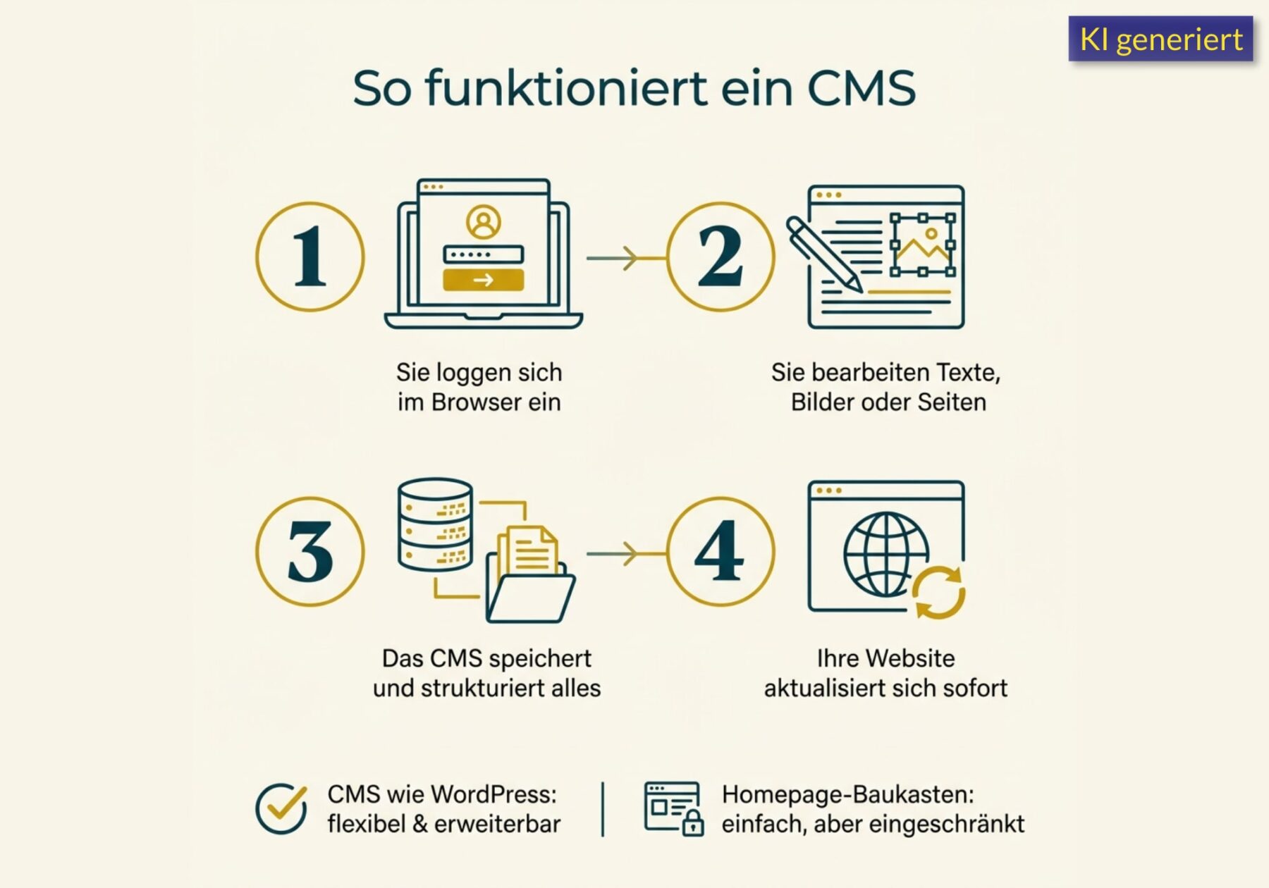 So funktioniert ein CMS wie wordpress